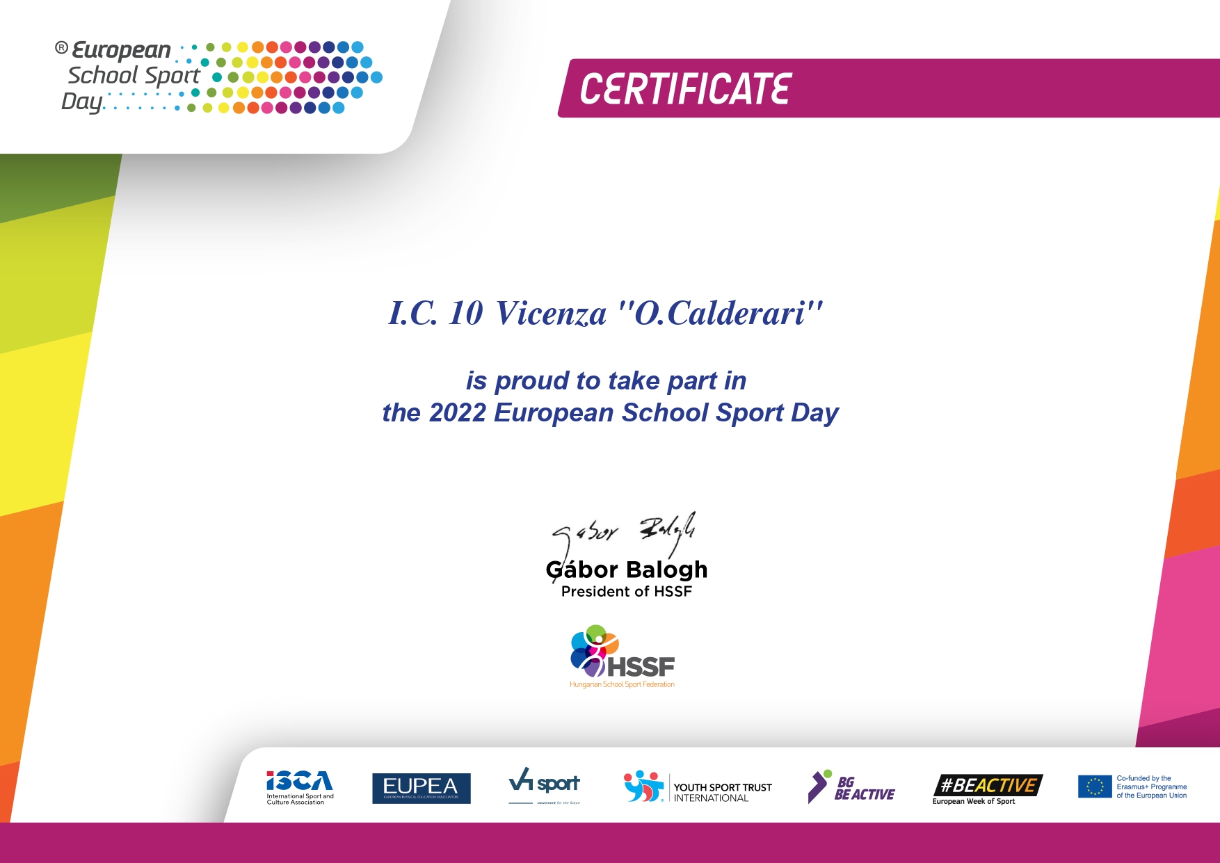 certificato sport scolastico